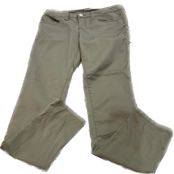 American Rag Cie Pants Women's 11r Green Chino Tapered Leg Stretch Like New